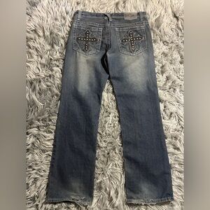 Xtreme Couture Cross Studded Jeans